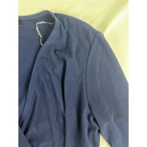 Jones New York Women's Petite Long Sleeve Wrap Top Blouse,‎ Blue